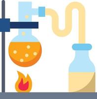 chemistry lab laboratory test tube volatile - flat icon vector