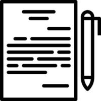agreement paper sign pen deal - outline icon vector