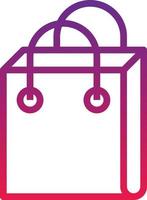 shopping bag bag - gradient icon vector