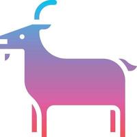 goat animal mammal farm - gradient solid icon vector