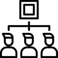 management distribution planning teamwork organization - outline icon vector