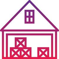 warehouse farm goods - gradient icon vector