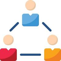 collaboration teamwork branch department employee - flat icon vector