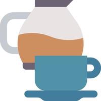 coffee maker mug glass office - flat icon vector