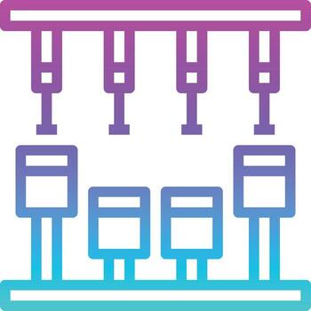 engine start part - gradient icon vector