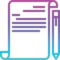 letter pen writing communication - gradient icon vector