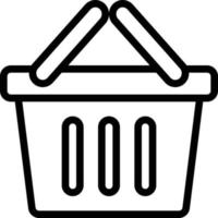 basket shopping - outline icon vector