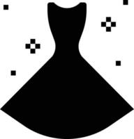 vestido de moda - icono sólido vector