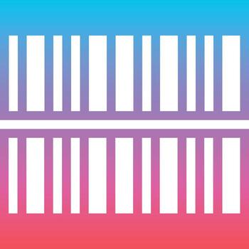 barcode code - gradient solid icon vector