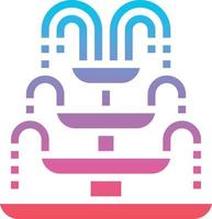 fountain park carnival - solid gradient icon vector