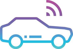 coche wifi tecnología vehículo transporte - icono degradado vector