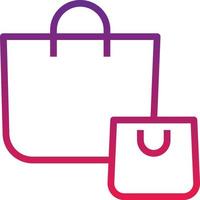 shopping bag purchase mall - gradient icon vector