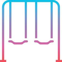 swing park playground - solid gradient icon vector