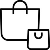 shopping bag purchase mall - outline icon vector