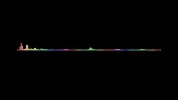 espectro de audio ondas de sonido coloridas. onda de audio o bucle de efecto de animación digital de frecuencia. ecualizador de ondas de sonido. video