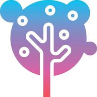 tree fruit growht - gradient solid icon vector