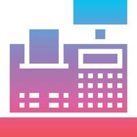 cash register - gradient solid icon vector