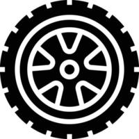 wheel tire part drive - solid icon vector
