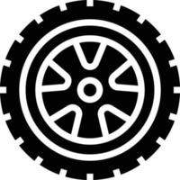 wheel tire part drive - solid icon vector