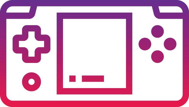 console game wifi screen button - gradient icon vector