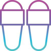 slippers shoes hotel spa - gradient icon vector