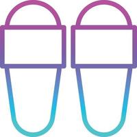 slippers shoes hotel spa - gradient icon vector