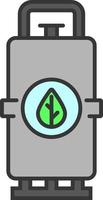 Tank with leaf sign color icon vector