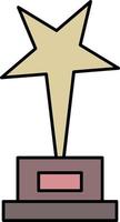 Award, star color icon vector