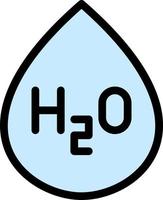 icono de color h2o vector