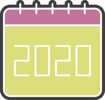 Calendar, 2020 color icon vector
