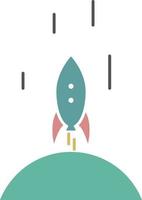 fly, launch color icon vector