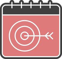 Calendar, target color icon vector