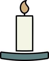 Candle color icon vector