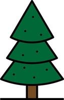 Tree, spruce color icon vector