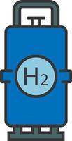 Hydrogen tank color icon vector