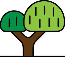 Tree, willow color icon vector