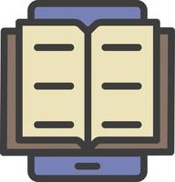 application, online, book color icon vector