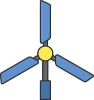 Windmill color icon vector