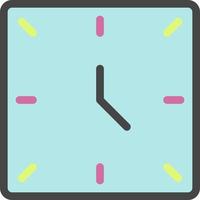 wall, clock color icon vector