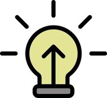 electricity, up arrow color icon vector