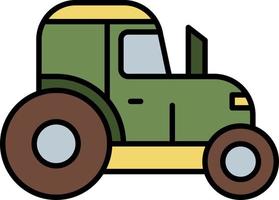 Tractor color icon vector