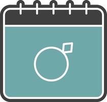 Calendar, ring color icon vector