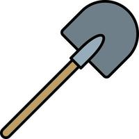 Shovel color icon vector