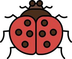 Ladybug color icon vector