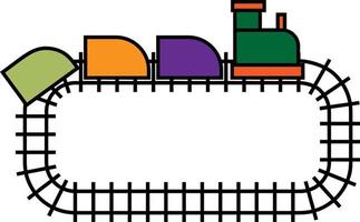 Park train color icon vector