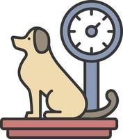 scale, dog color icon vector