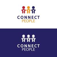 People Connect logo design template. connection logo for business vector