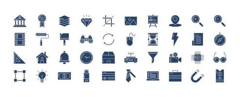 Collection of icons related to Ui Design and web icons, including icons like chat, share, edit, inbox and more. vector illustrations, Pixel Perfect set