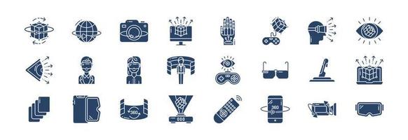 Collection of icons related to Virtual Reality, including icons like vr, augmented reality, Technology and more. vector illustrations, Pixel Perfect set