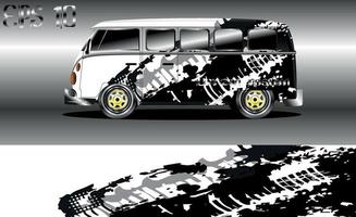 abstract background car wrap for vans, rally and racing cars vector